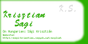 krisztian sagi business card